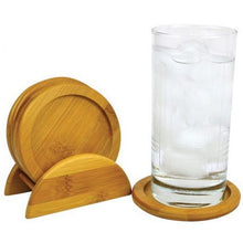 Load image into Gallery viewer, CAS 55 PORTAVASOS SET COASTERS BAMBOO
