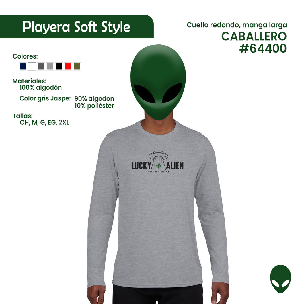 Playera Cuello Redondo Manga Larga